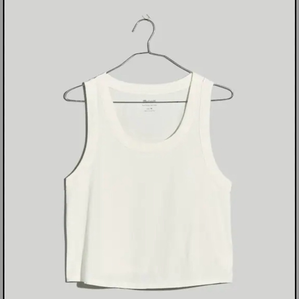 Madewell Cropped Thermal Waffle Tank Size Small
